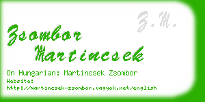 zsombor martincsek business card